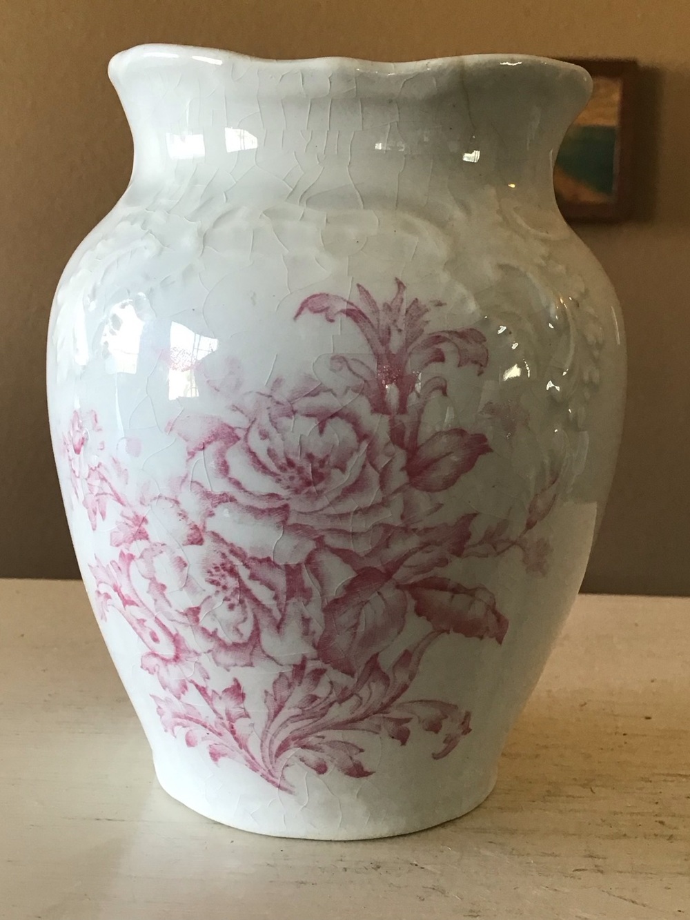 Vintage Ceramic Shabby Chic Cottagecore Small Vase